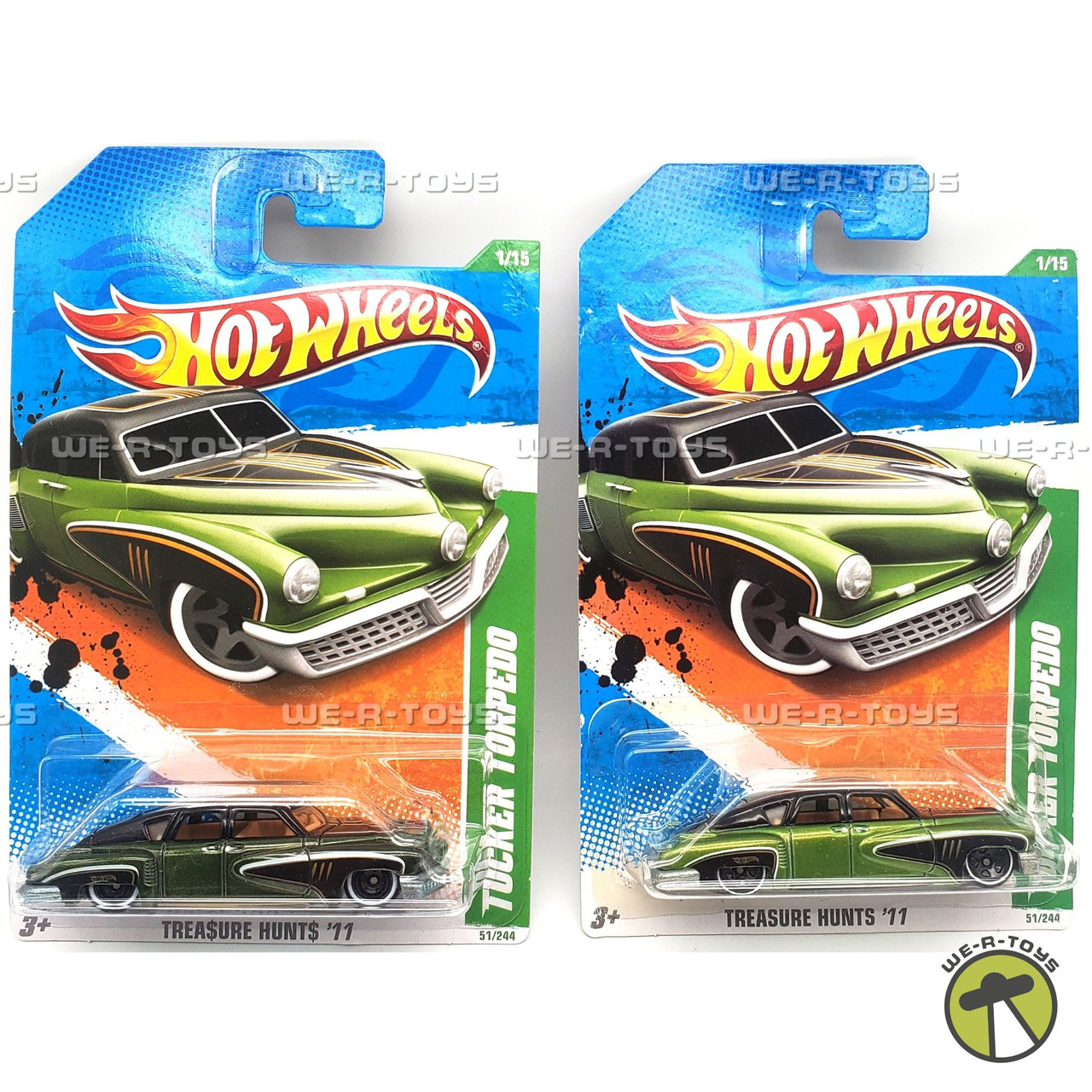 Hot Wheels Lot of 2 Tucker Torpedo Vehicle 1/15 Treasure Hunts