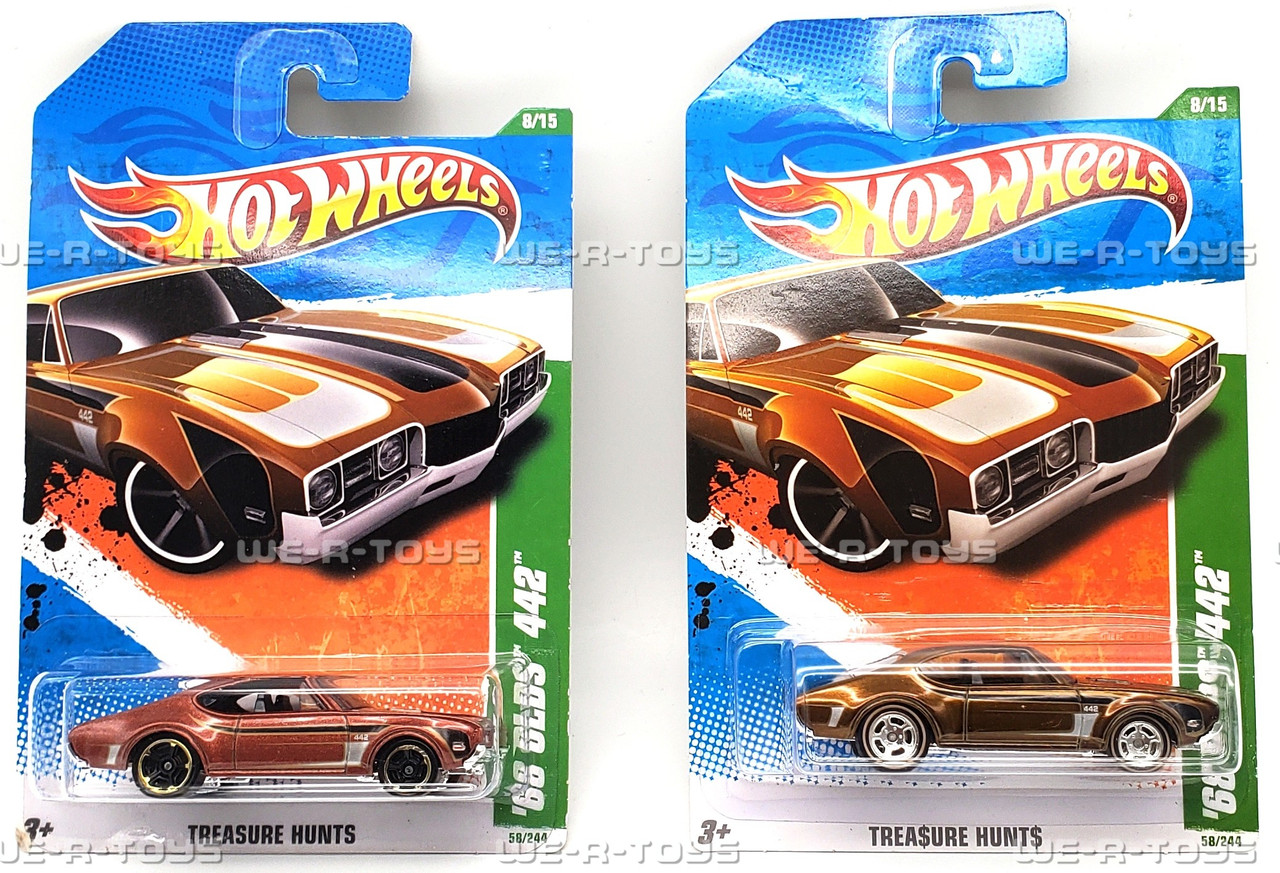 Hot Wheels Lot of 2 '68 Olds 442 Vehicle 8/15 Treasure Hunts 2010