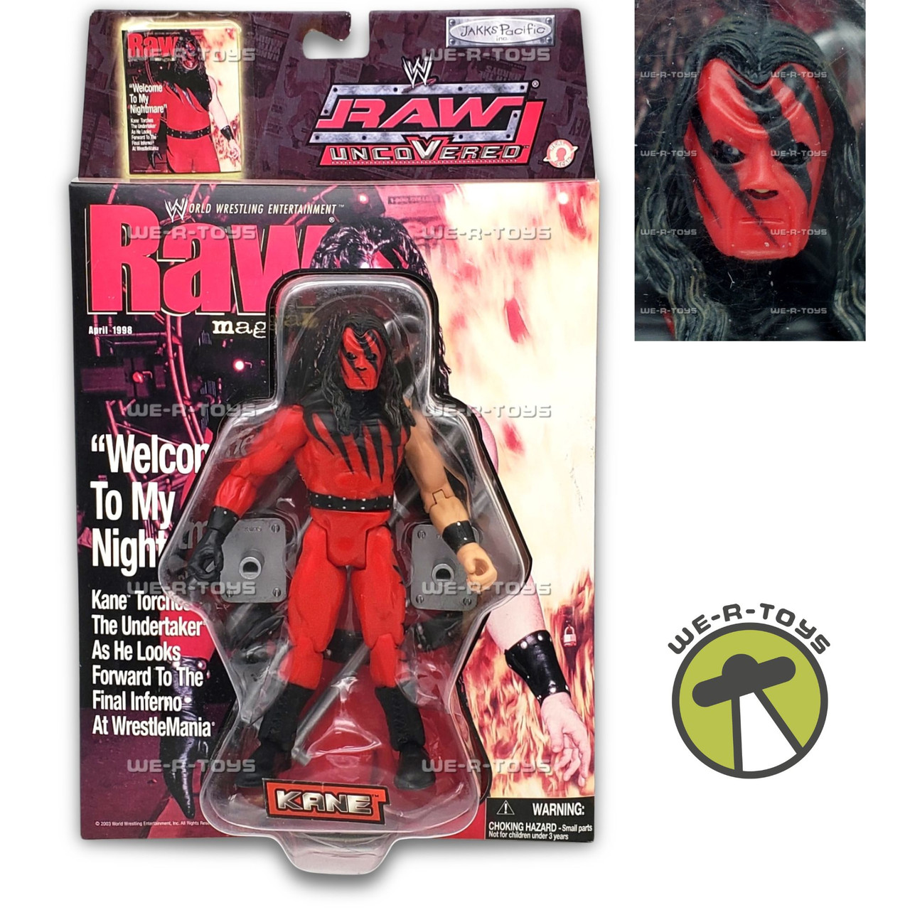 WWE Raw Uncovered Kane Action Figure 2003 Jakks Pacific