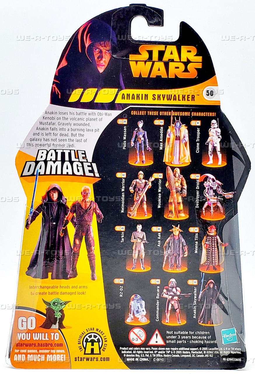 Star Wars Episode III Battle Damage Anakin Skywalker Figures 2005