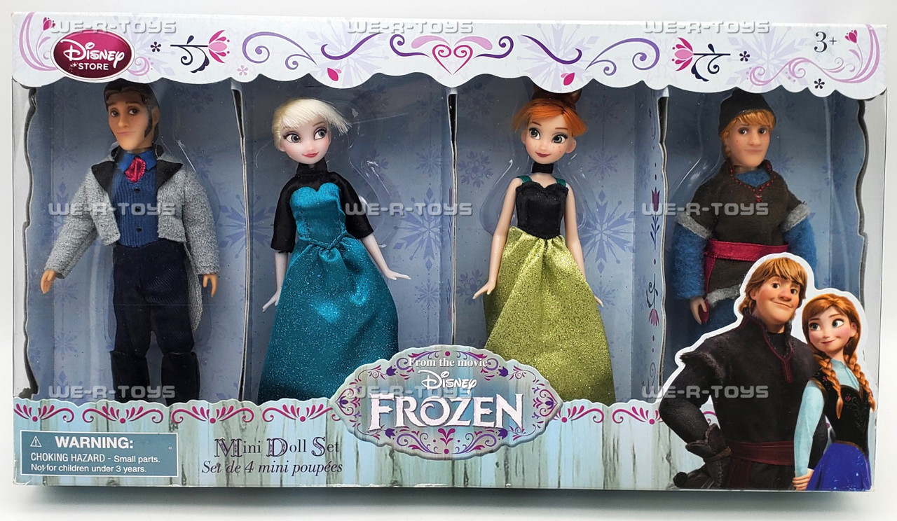 Disney Frozen Movie Mini Doll Set with Elsa, Anna, Kristoff and