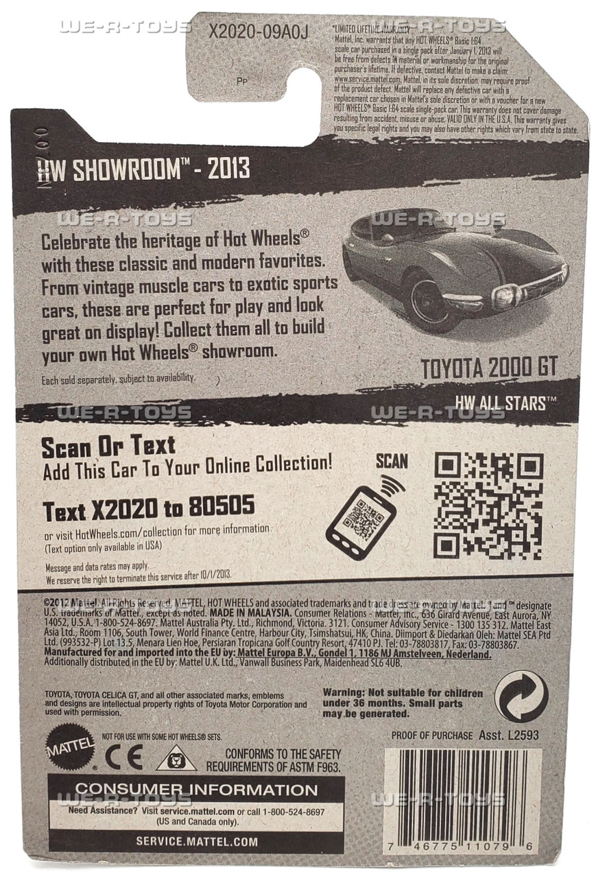 Hot Wheels Showroom Super Treasure Hunt Toyota 2000 GT Vehicle