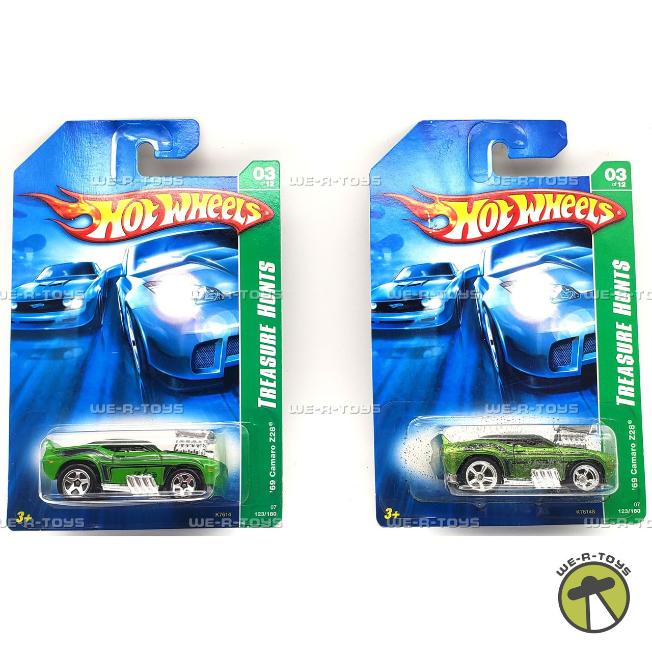 Hot Wheels Lot of 2 '69 Camaro Z28 Vehicle 3/12 Treasure Hunts