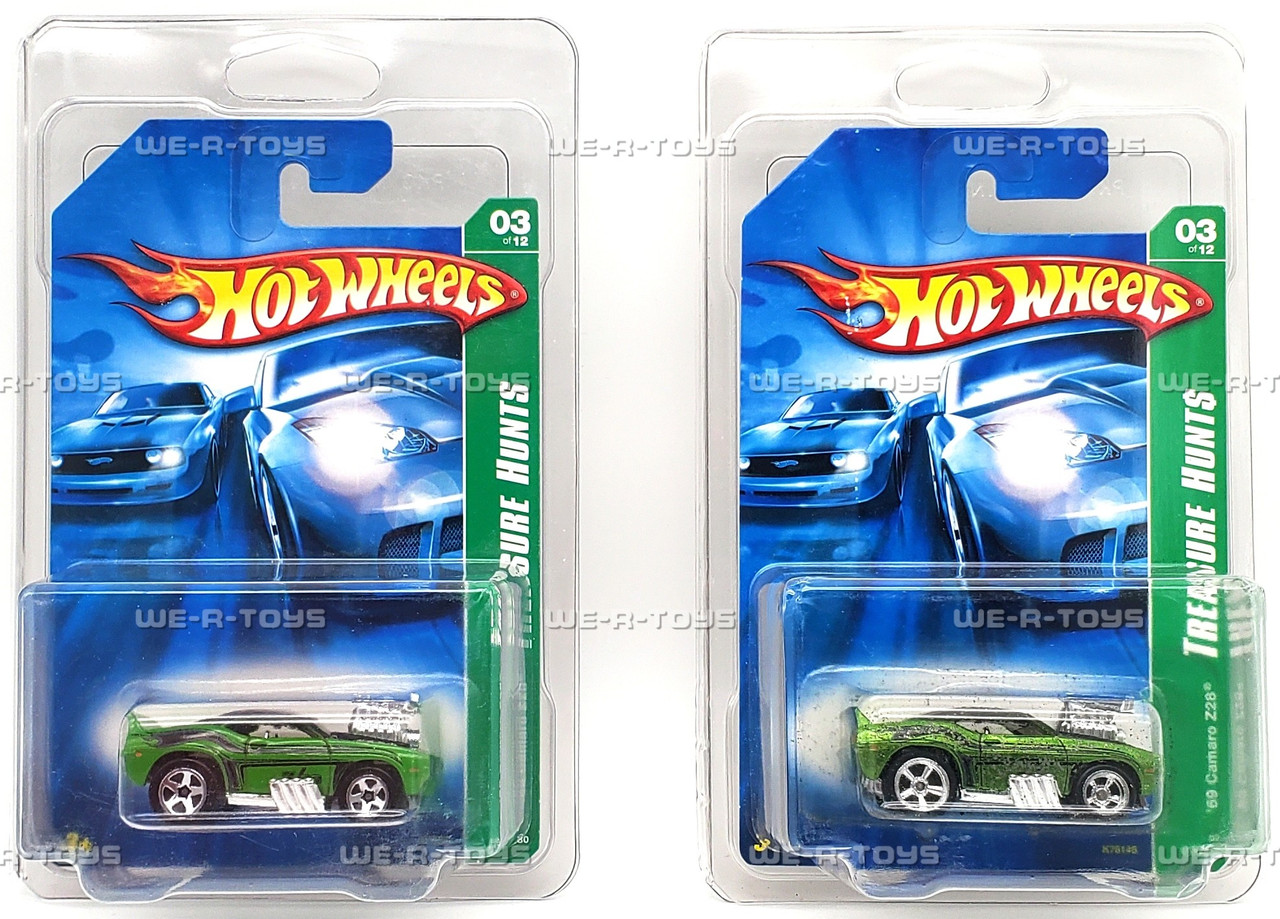 Hot Wheels Lot of 2 '69 Camaro Z28 Vehicle 3/12 Treasure Hunts
