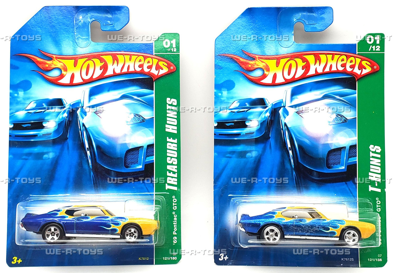 Hot Wheels Lot of 2 '69 Pontiac GTO Vehicle 1/12 Treasure Hunts
