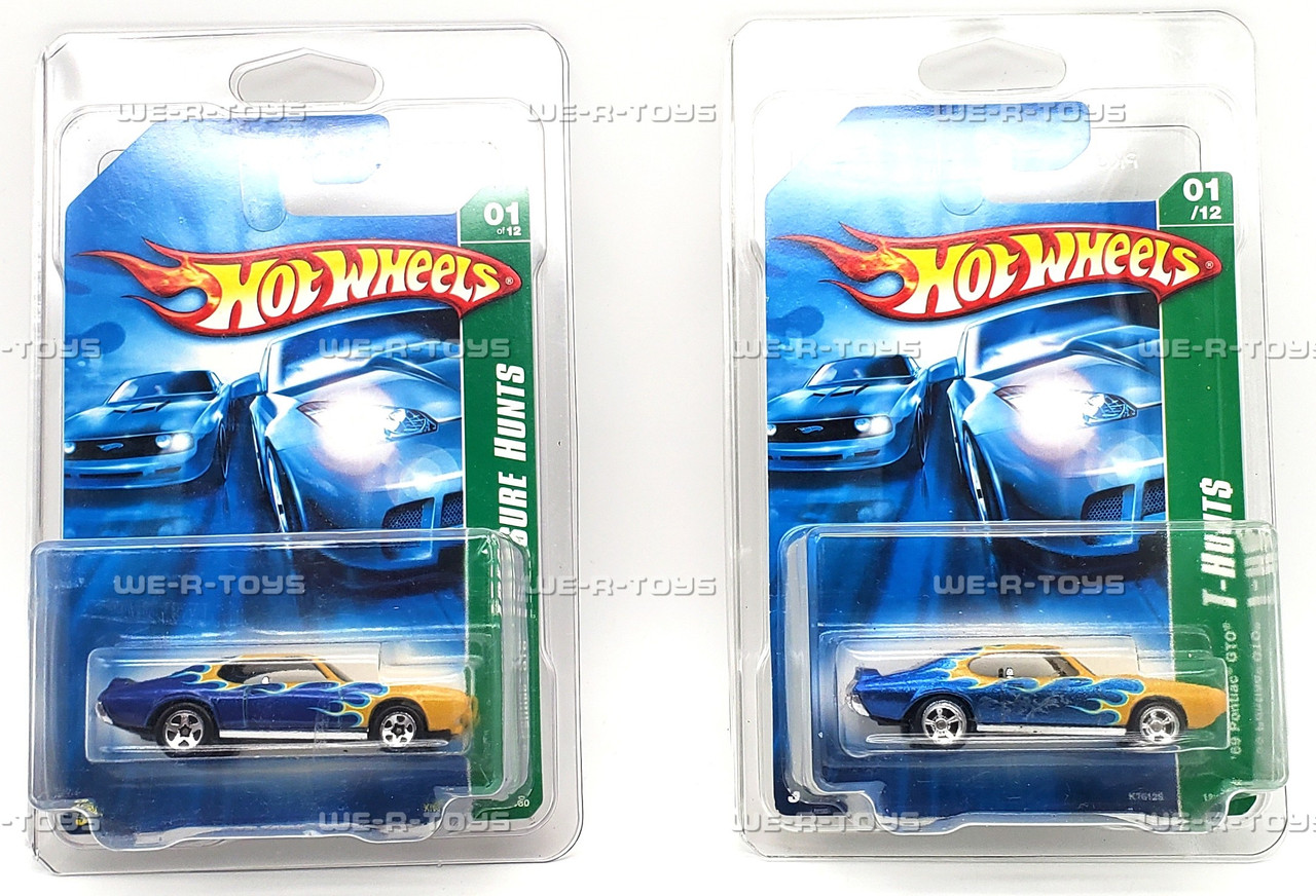 Hot Wheels Lot of 2 '69 Pontiac GTO Vehicle 1/12 Treasure Hunts
