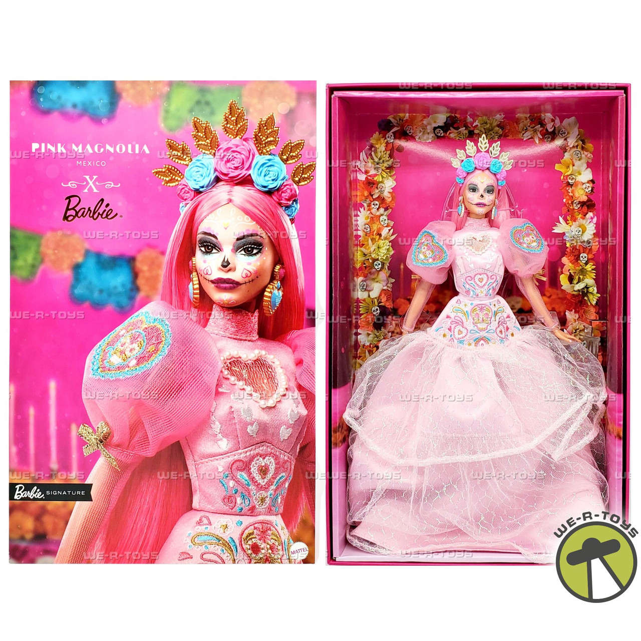 Minne girl （2023） Barbie Signature Día De Muertos Pink Magnolia Doll, Tiered