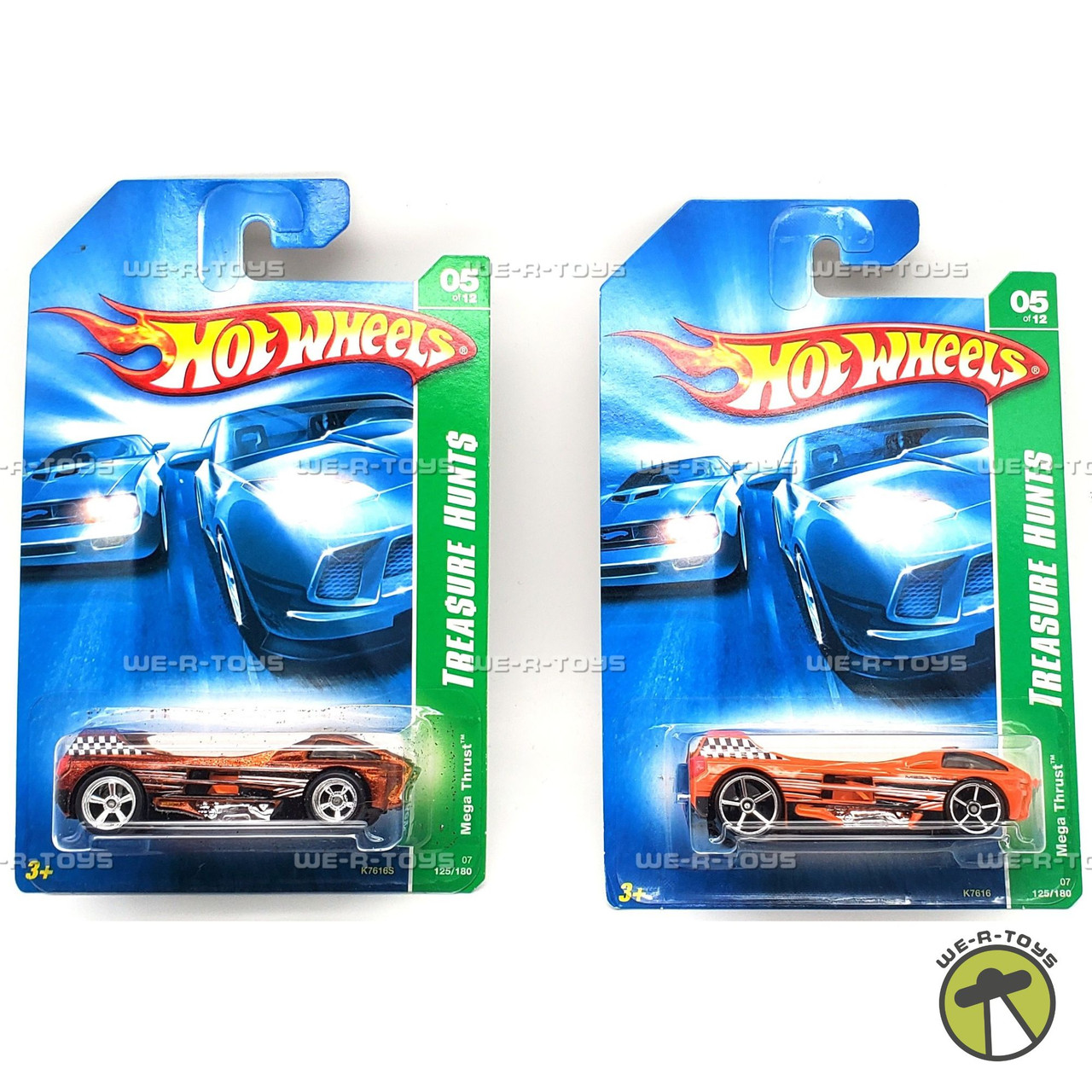 Hot Wheels Lot of 2 Mega Thrust Vehicle 5/12 Treasure Hunts 2006