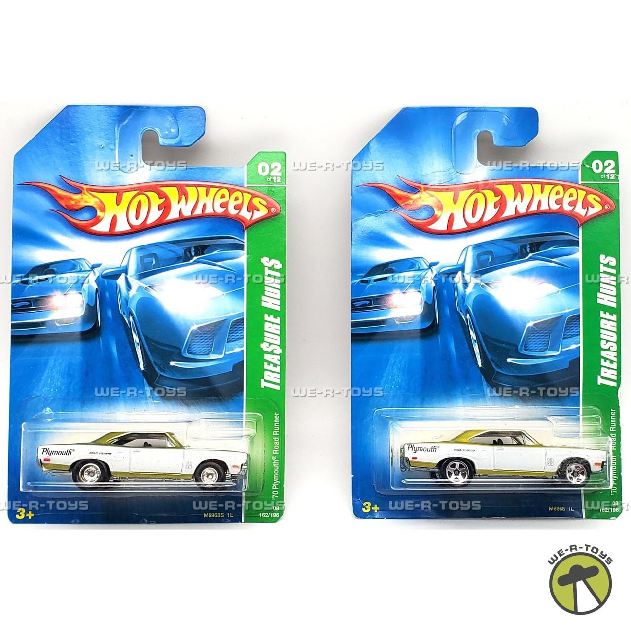 Hot Wheels Lot of 2 '70 Plymouth Road Runner Car 2/12 Treasure