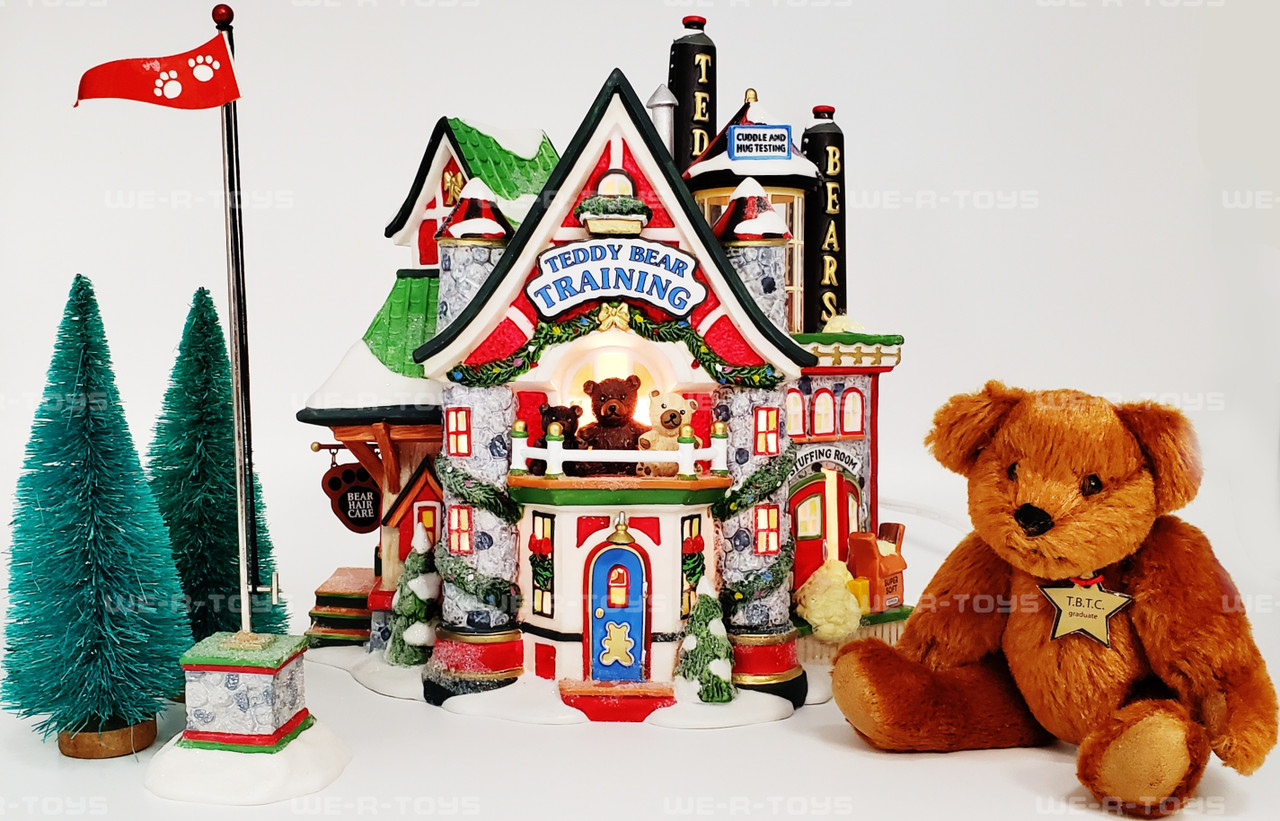 Department 56 North Pole Series Teddy Bear Training Center No