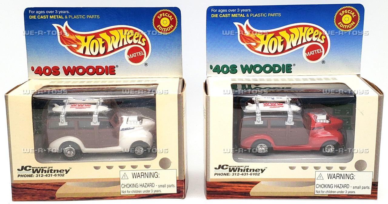Hot Wheels Lot of 2 JC Whitney '40s Woodie Exclusive Vehicles 1999