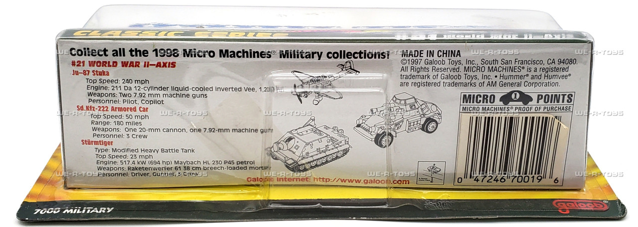 Micro Machines Military Classic Series #21 WWII-Axis Set 1997