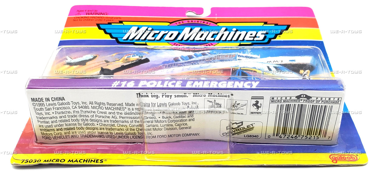 Micro Machines #16 Police Emergency Set of Vehicles & Figures 1996