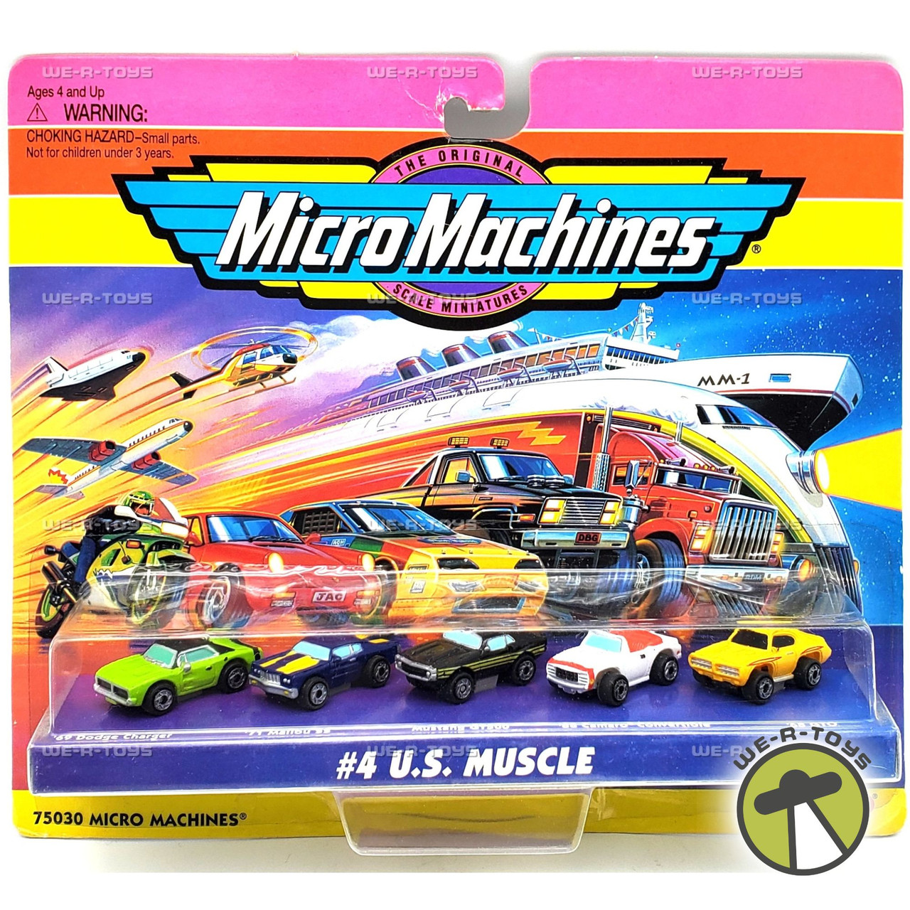 Micro Machines #4 U.S. Muscle Vehicle Set 1995 Galoob #75030 - We
