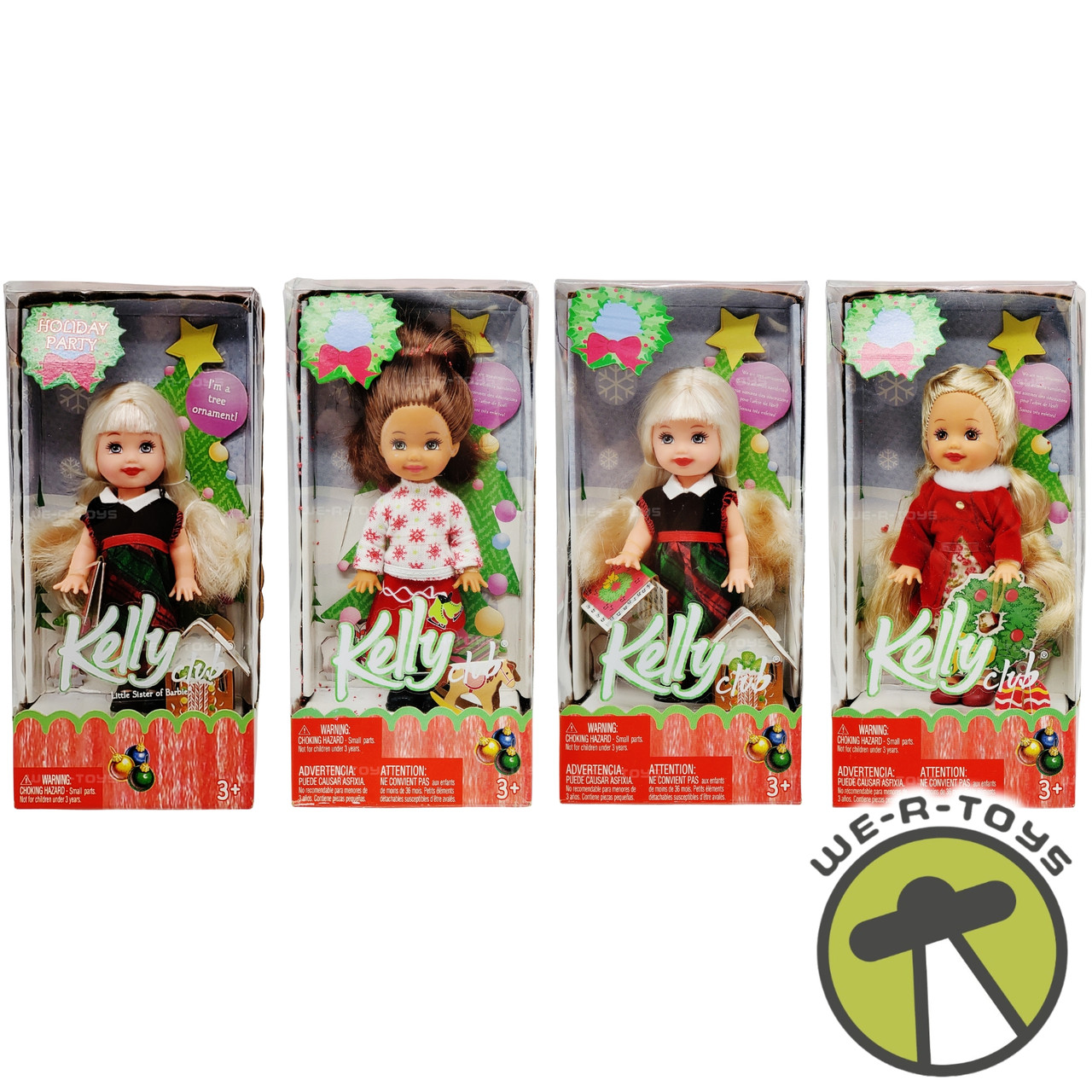 Barbie Kelly Club Holiday Party Lot of 4 Keeya, Kerstie, Kelly