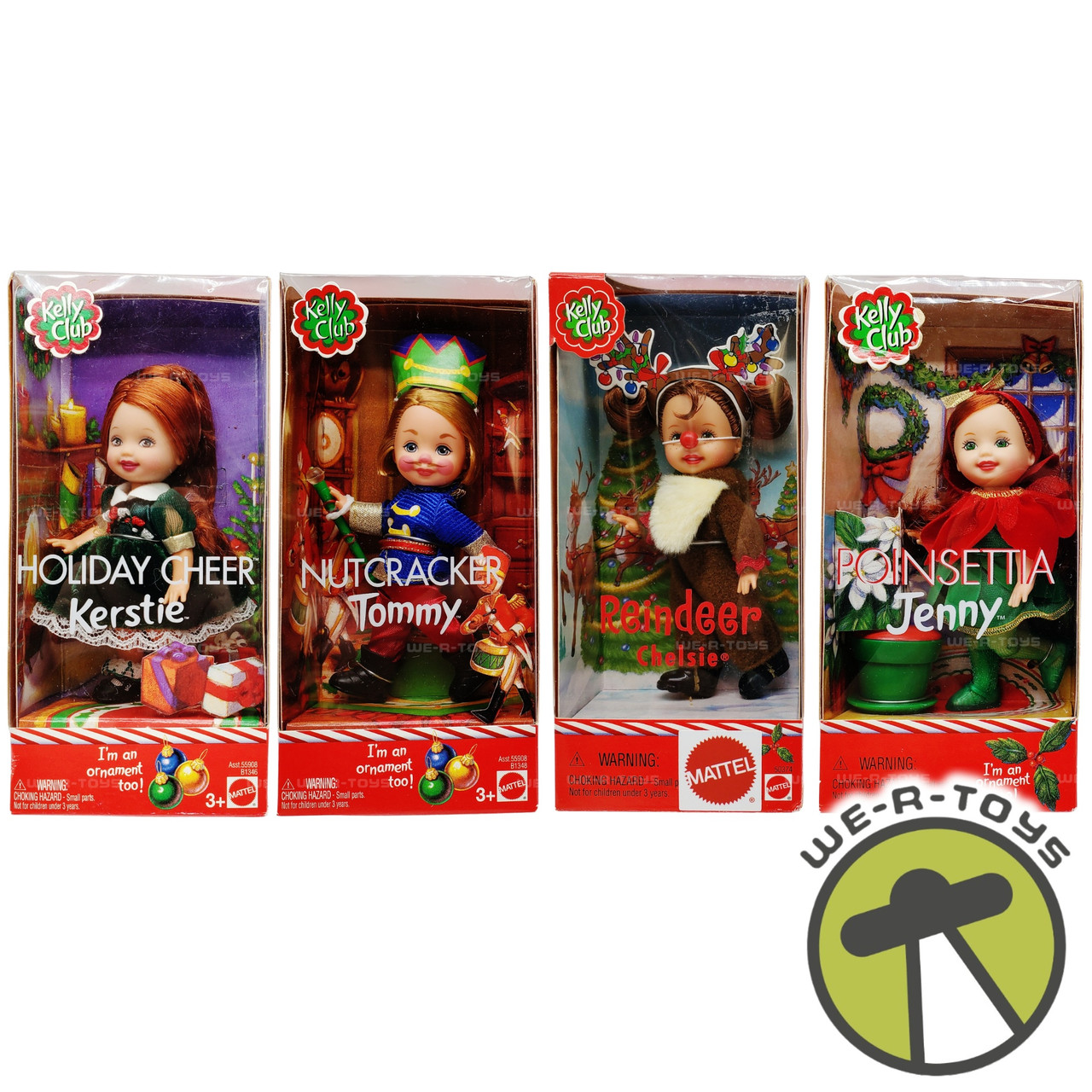 Barbie Kelly Club Holiday Lot of 4 Kerstie, Tommy, Chelsie, Jenny