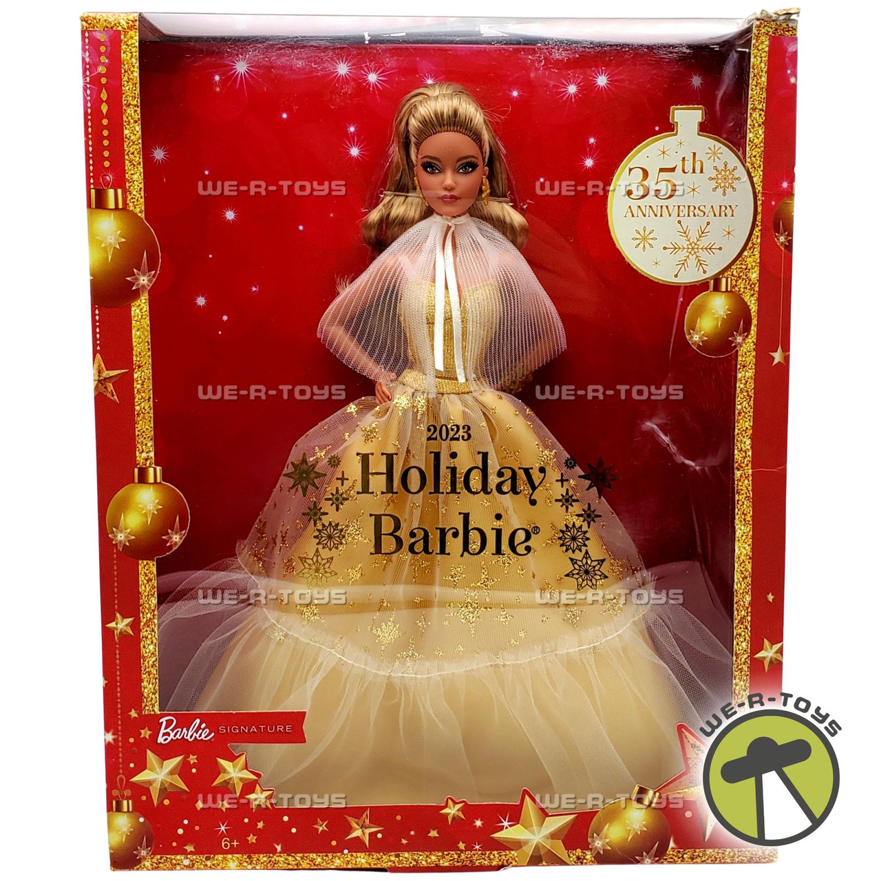 Barbie Signature 2023 Holiday Barbie Doll 35th Anniversary Mattel