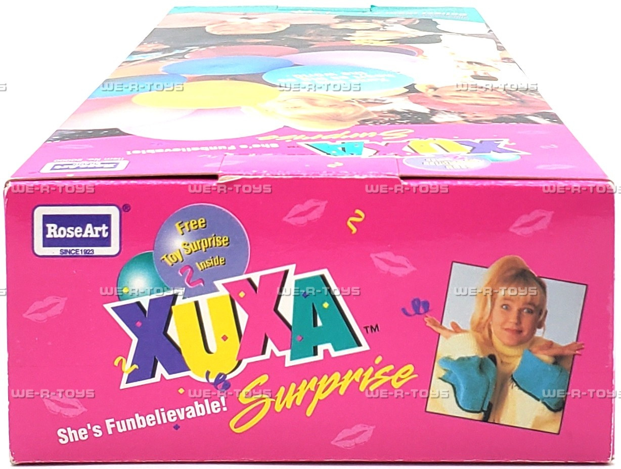 Xuxa Free Toy Surprise & Stickers Blonde Doll 1993 Rose Art No. 20000 - We-R-Toys Xuxa Free Toy Surprise & Stickers Blonde Doll 1993 Rose Art No. 20000 - We-R-Toys