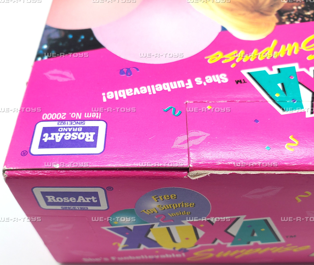 Xuxa Free Toy Surprise & Stickers Blonde Doll 1993 Rose Art No. 20000 - We-R-Toys Xuxa Free Toy Surprise & Stickers Blonde Doll 1993 Rose Art No. 20000 - We-R-Toys