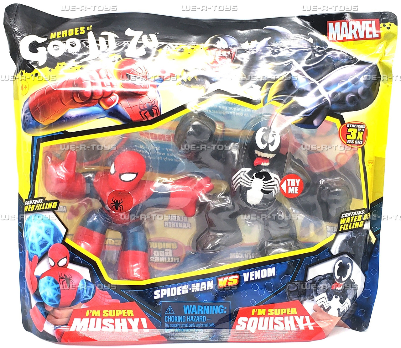 Heroes of Goo Jit Zu Marvel Spider-man vs Venom Pack Figures 2020