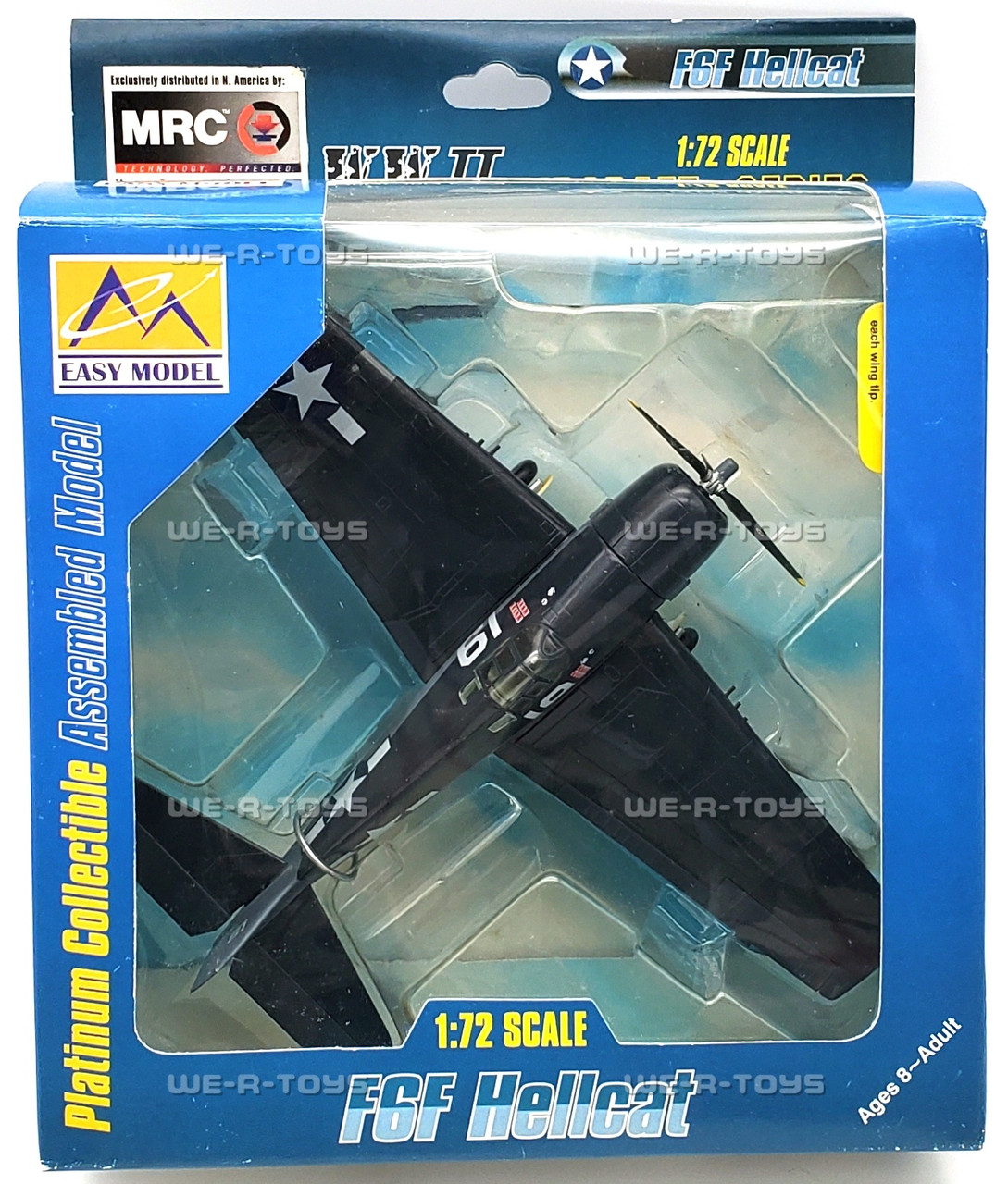 Easy Model WWII Aircraft Series F6F Hellcat 1:72 Scale Vehicle MRC