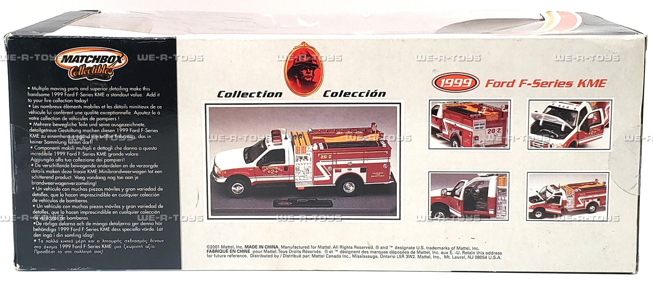 Matchbox Collectibles 1999 Ford F-Series KME 2001 Mattel #95696