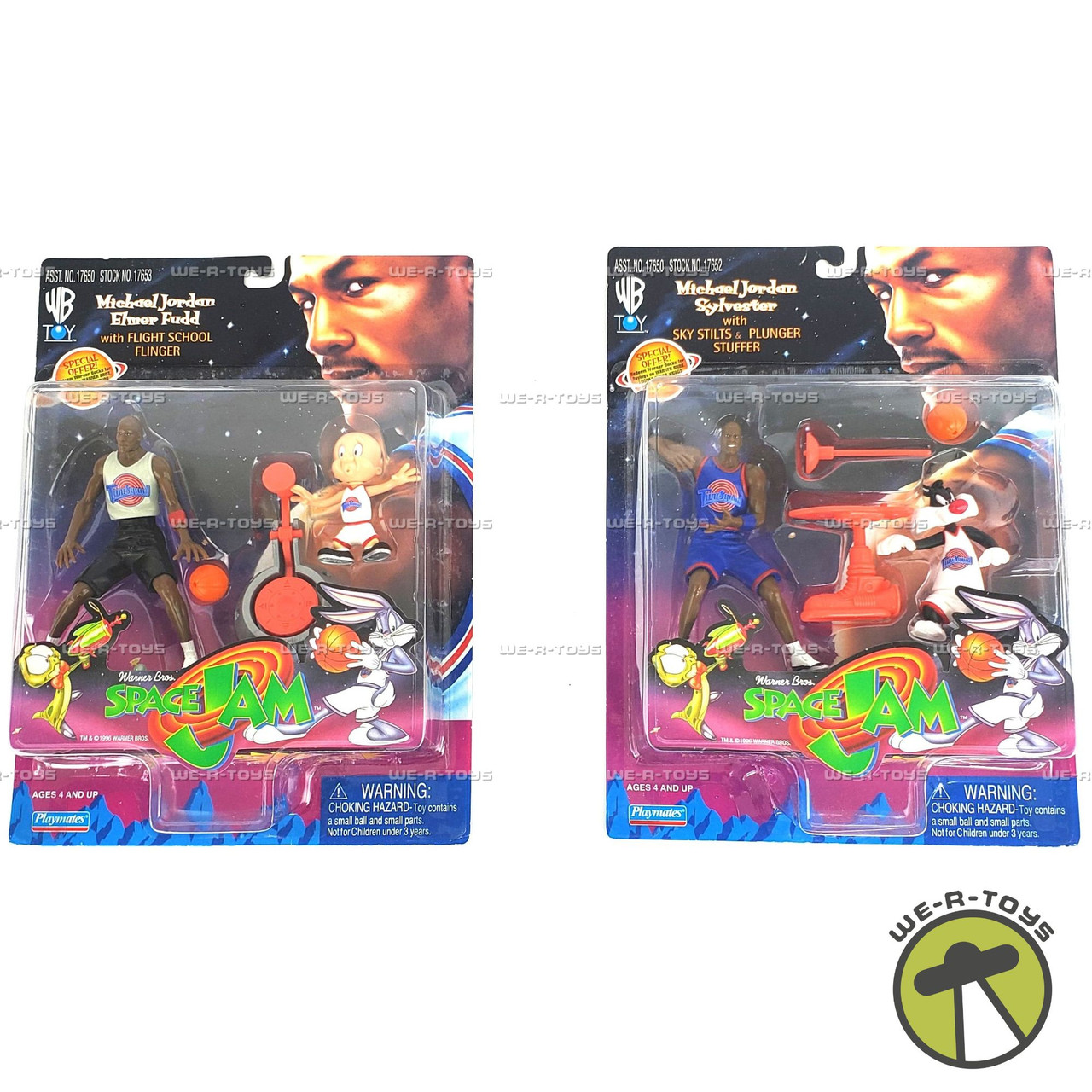 Space Jam Lot of 2 Michael Jordan Sylvester & Elmer Fudd 1996