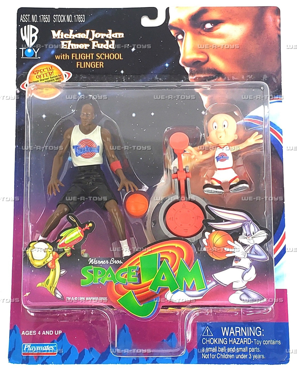 Space Jam Lot of 2 Michael Jordan Sylvester & Elmer Fudd 1996