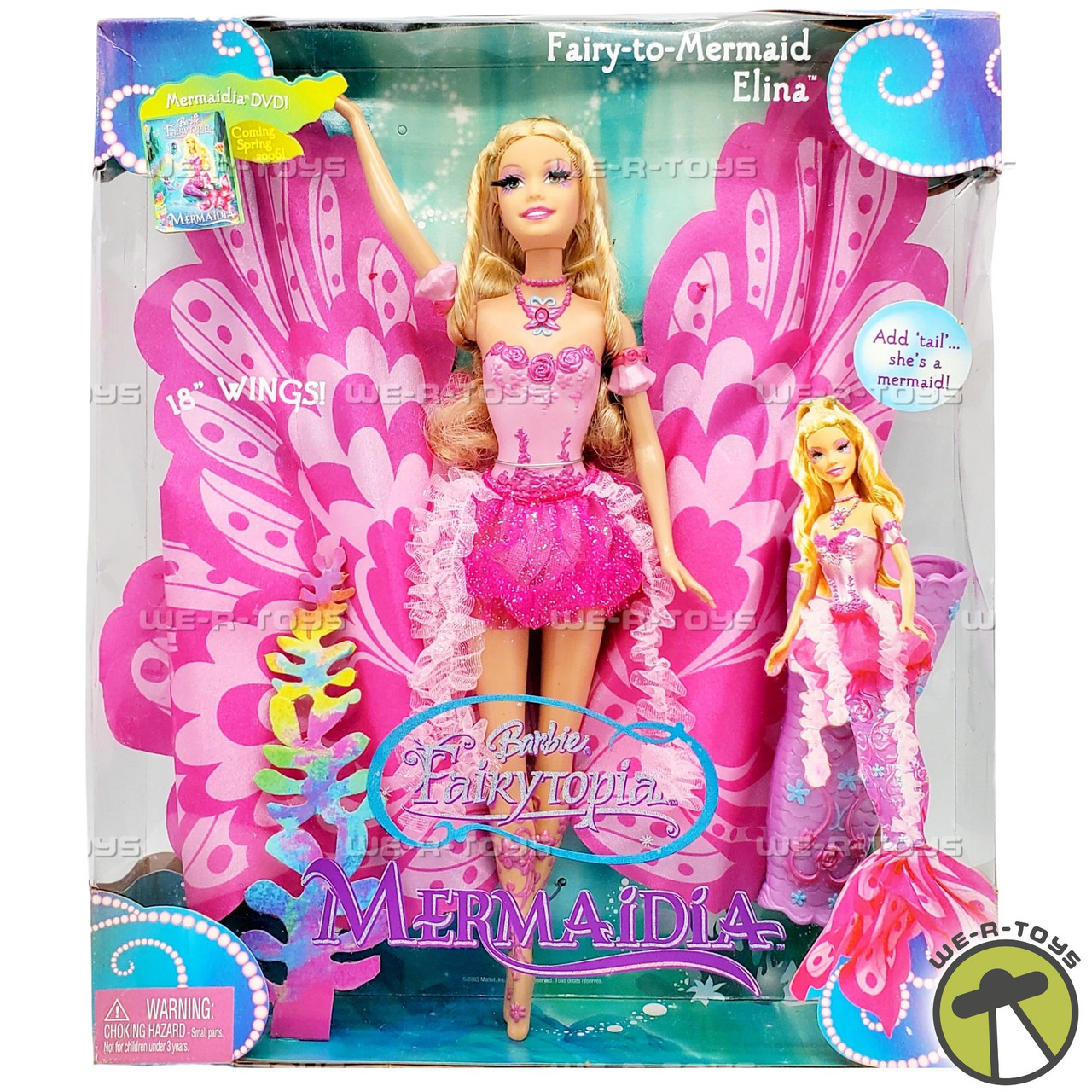 Barbie Fairytopia Mermaidia Elina Doll 2005 Mattel J6060 We-R-Toys