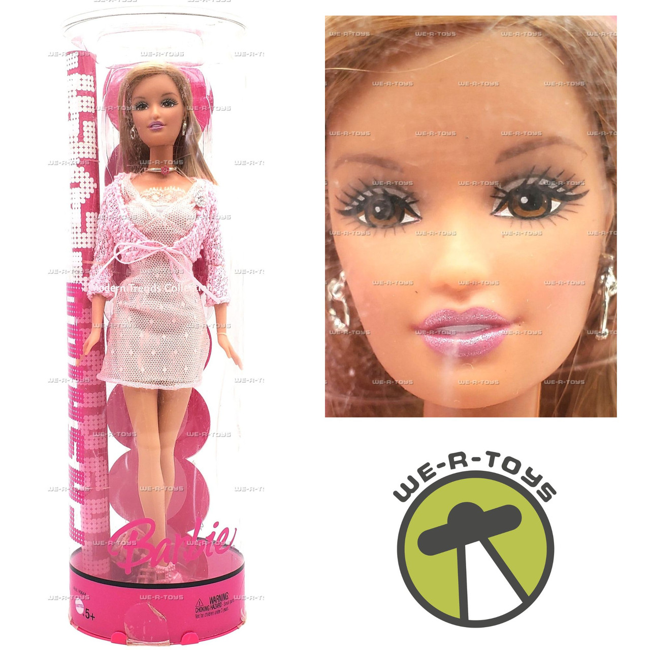 Barbie Fashion Fever Pink Dress with Flower Pin & Necklace 2005