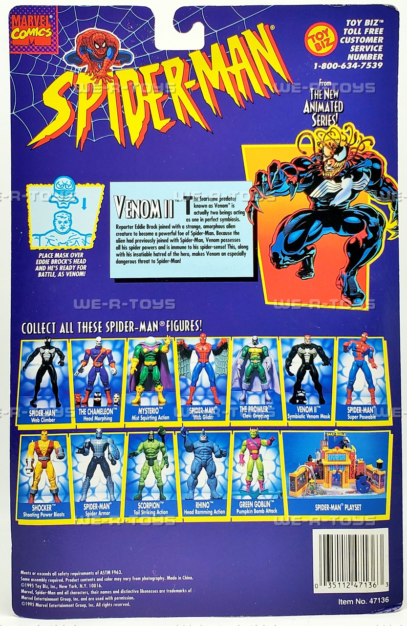Spider-Man The Animated Series Venom II Action Figure 1995 Toy Biz