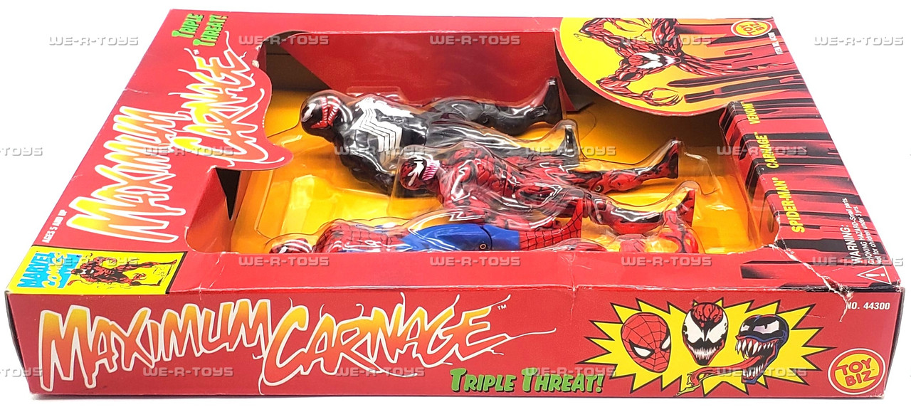 Marvel Comics Maximum Carnage Triple Threat 1994 Toy Biz No. 44300