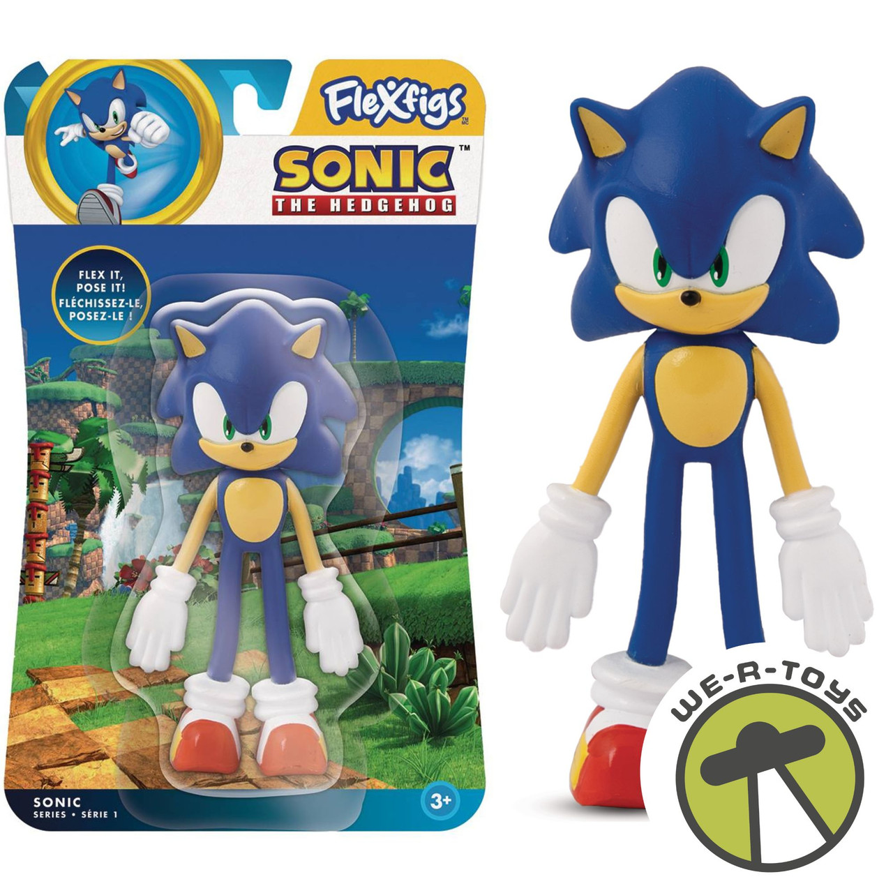 Sonic the Hedgehog Sonic Action Figure Flexfigs 2024 Bendable - We
