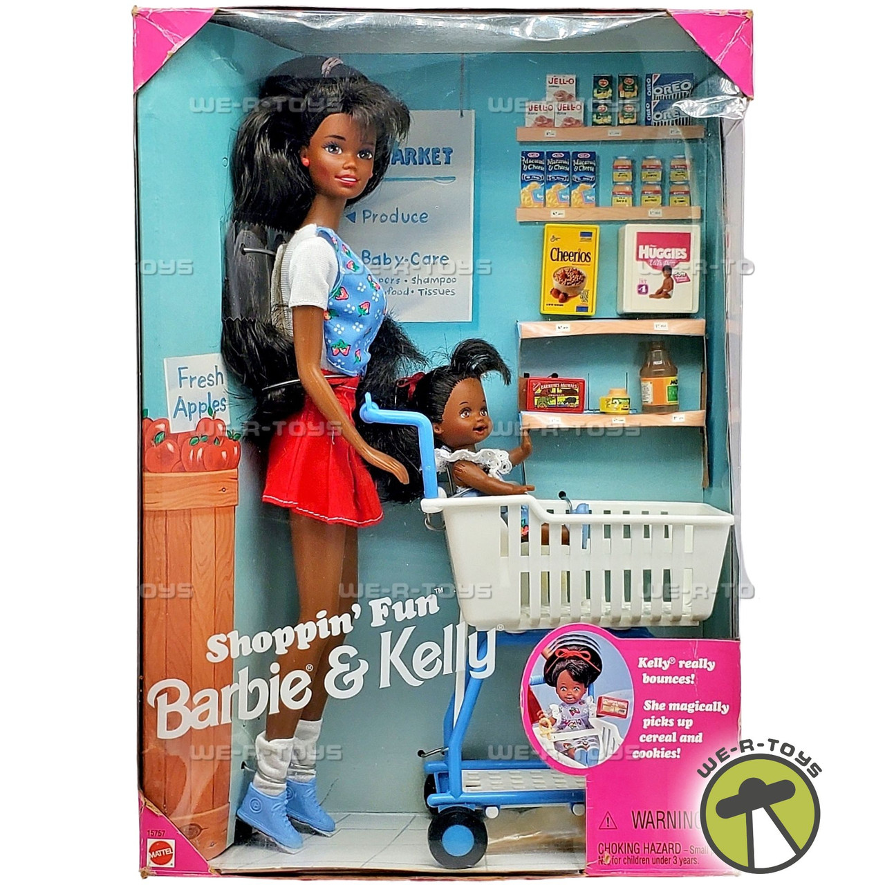 Shoppin' Fun Barbie and Kelly Dolls Playset African American 1995