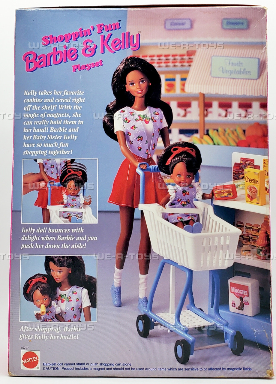 Shoppin' Fun Barbie and Kelly Dolls Playset African American 1995