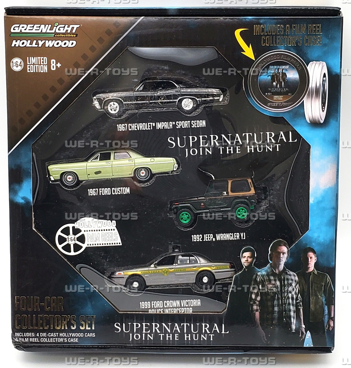 【激レア】supernatural Green Light Greenlight Hollywood Film Reels Supernatural 4 Car Collector's Set