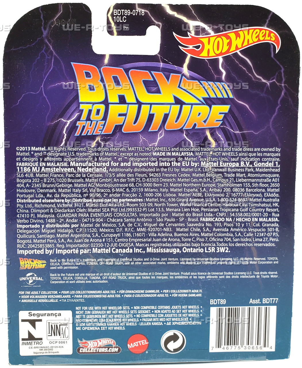 Hot Wheels Retro Entertainment Back to the Future 1987