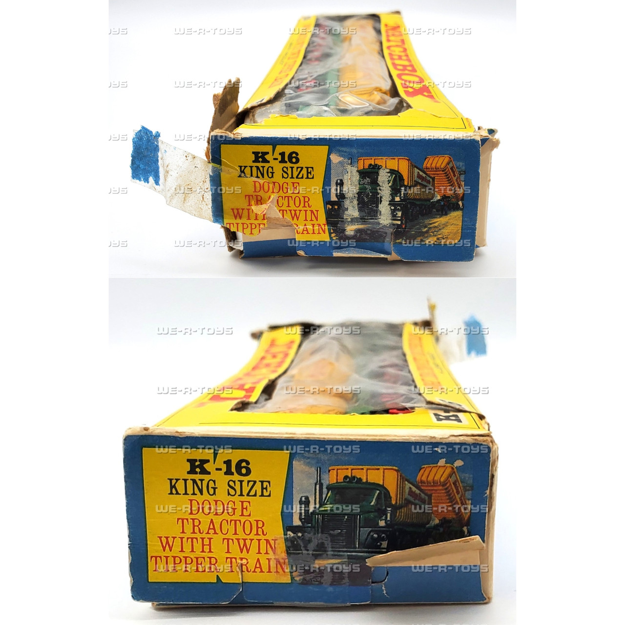 Vintage Matchbox Dodge Tractor with Twin Tipper Train K-16 Lesney