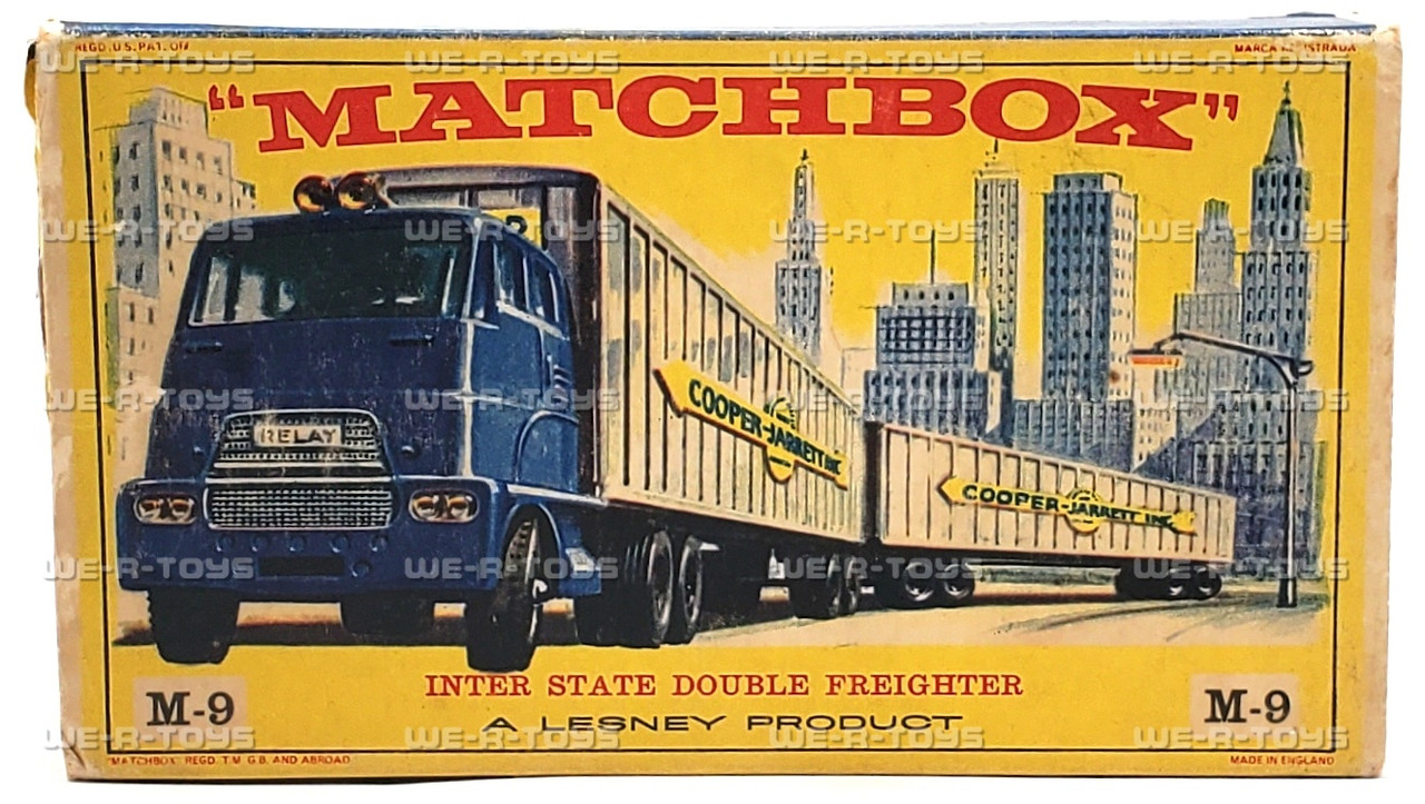 Vintage Matchbox M-9 Inter State Double Freighter Vehicle Lesney
