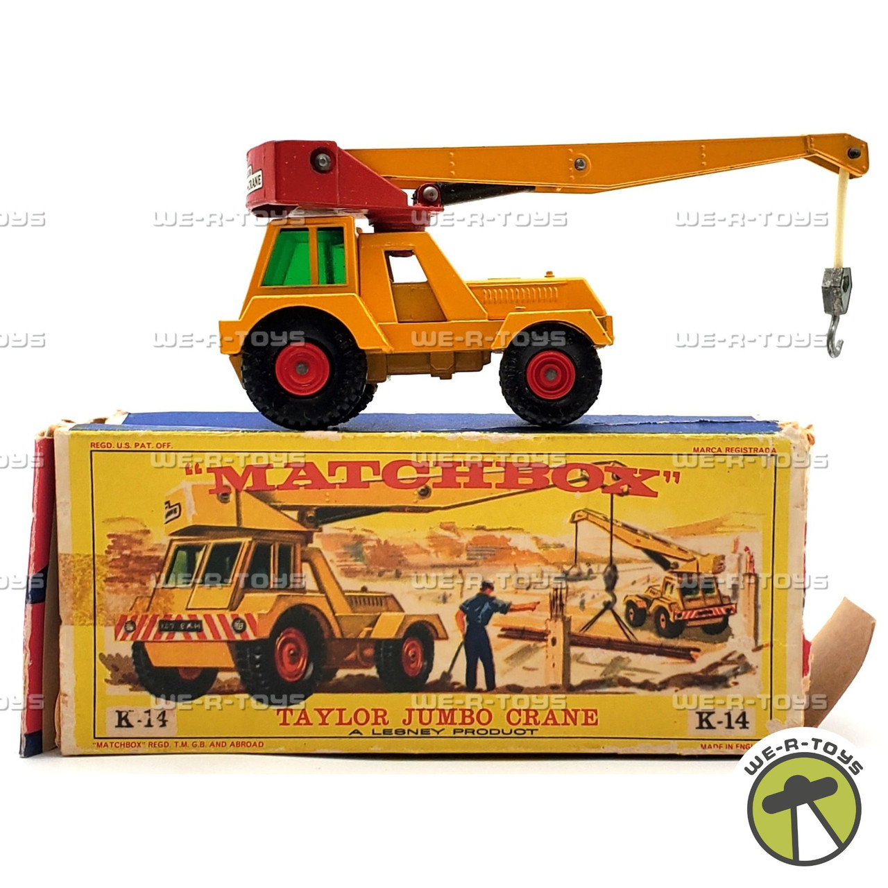 Vintage Matchbox K-14 Taylor Jumbo Crane Vehicle in Original