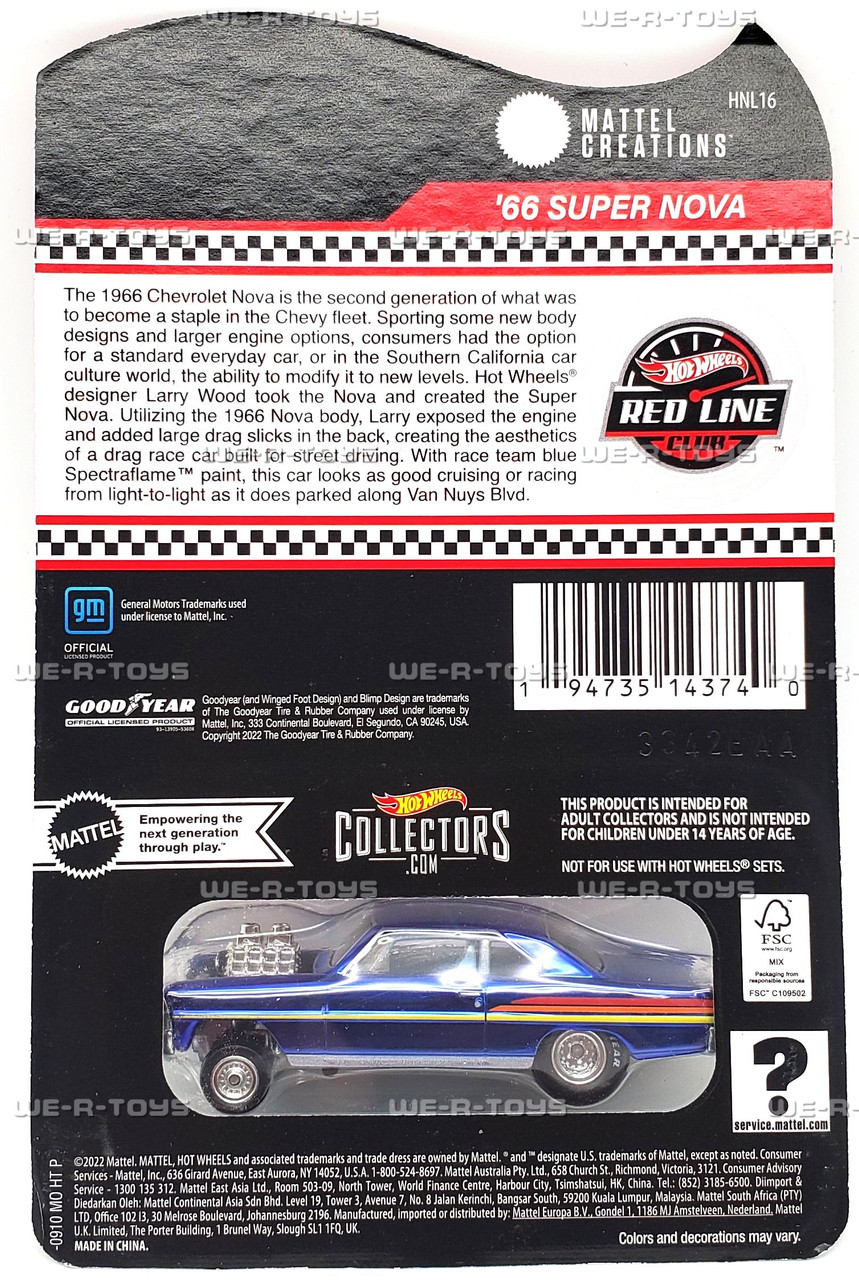 HW RLC限定！　66 スーパーノバ　レア！ RLC Exclusive '66 Super Nova Collectible Die-Cast – Mattel