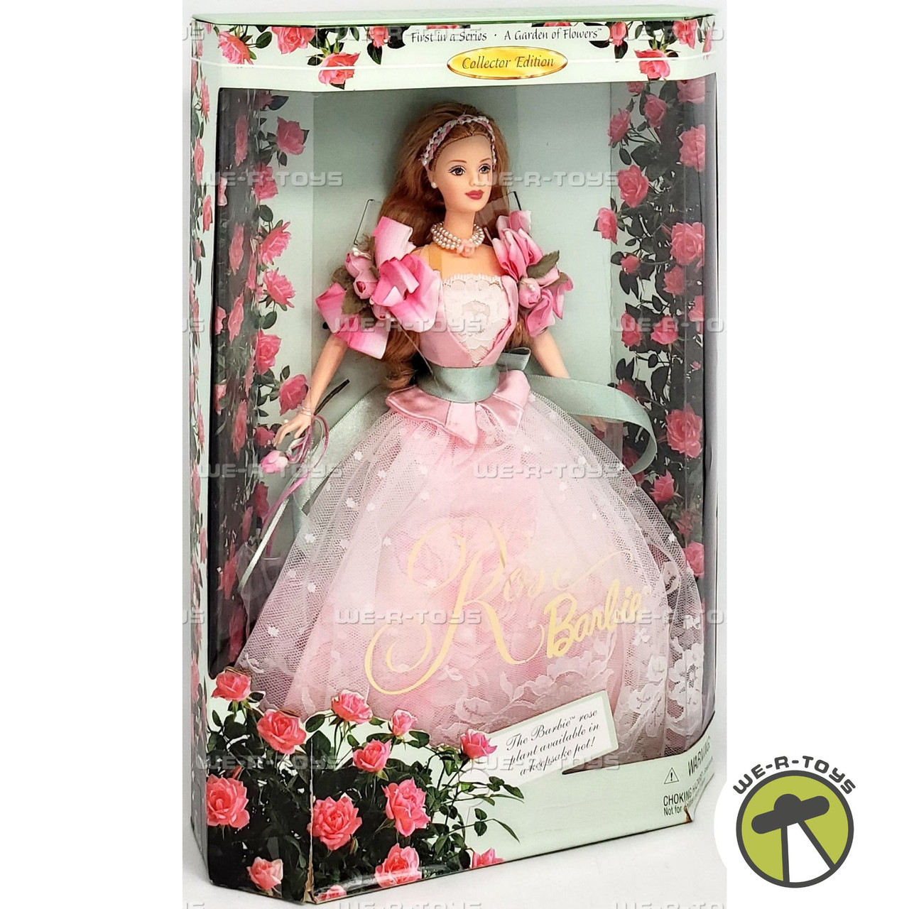 Rose Barbie Doll A Garden of Flowers Collection 1998 Mattel #22337