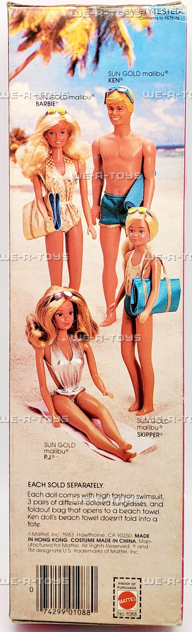 Barbie Sun Gold Malibu Ken Doll Vintage 1983 Mattel 1088