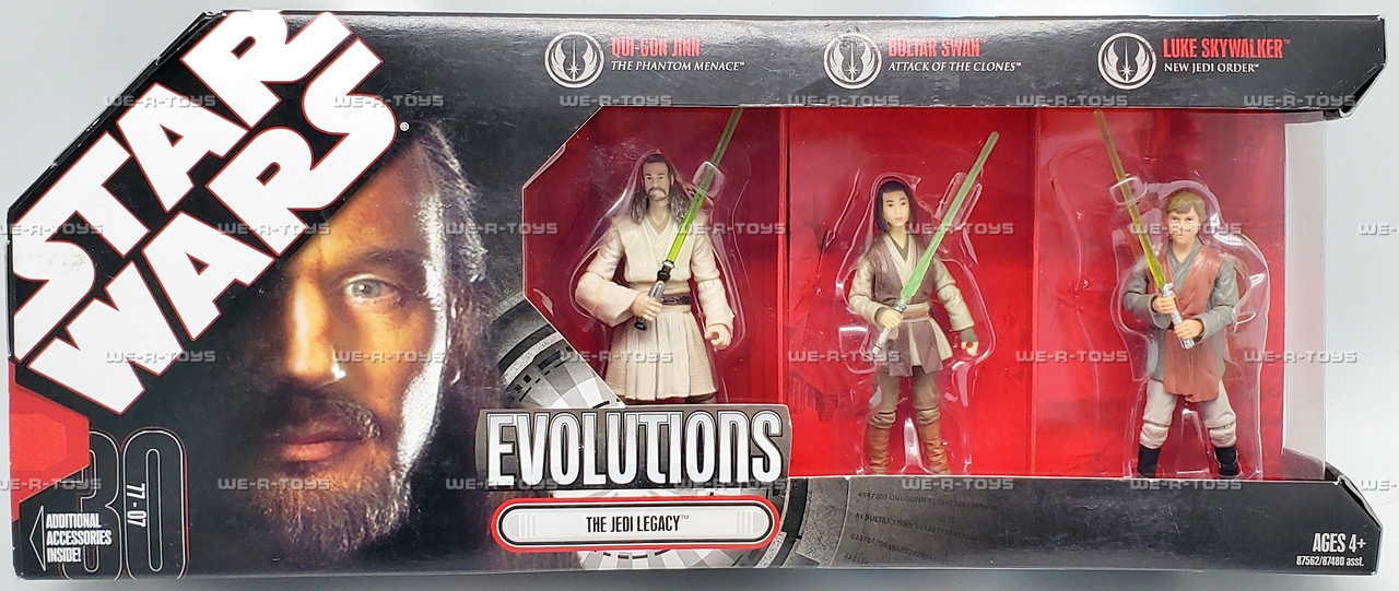 Star Wars Evolutions The Jedi Legacy Action Figure 3Pk 2008 Hasbro