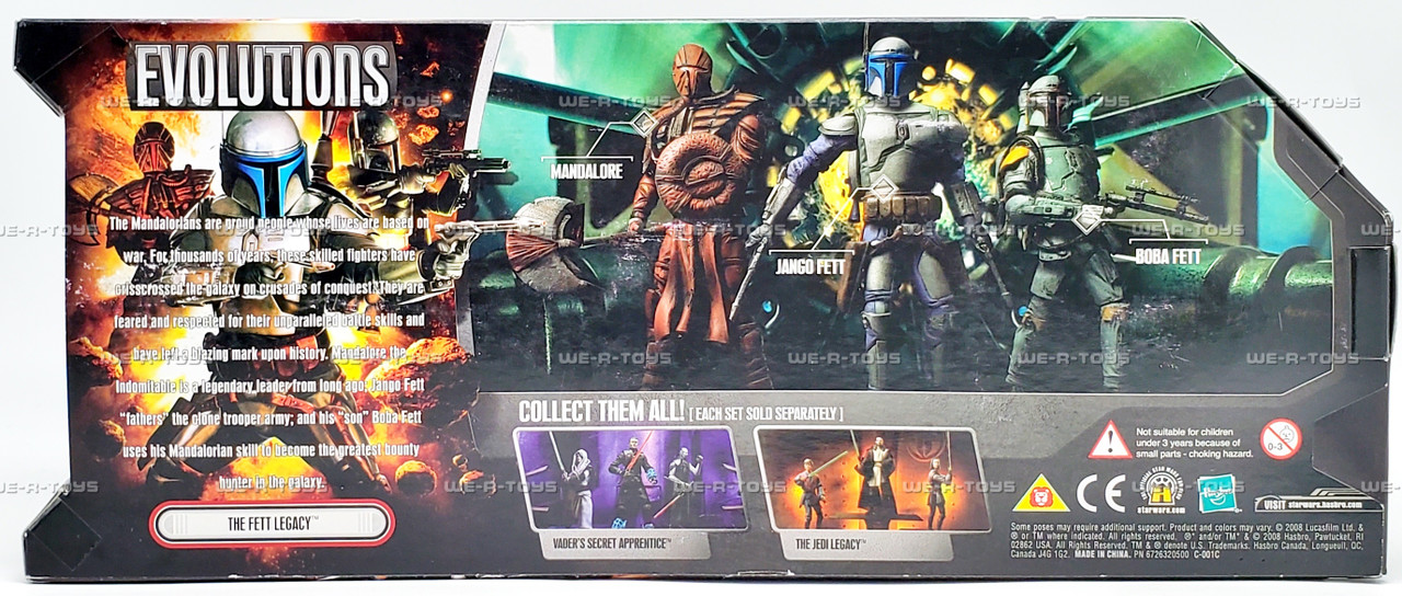 Star Wars Evolutions The Fett Legacy Action Figure 3Pk 2008 Hasbro