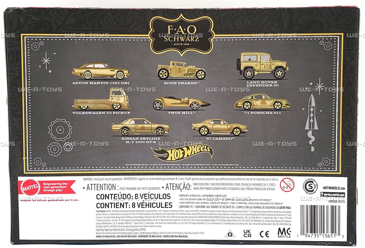 Hot Wheels FAO Schwarz 106th Anniversary 8 Car Set Vehicle