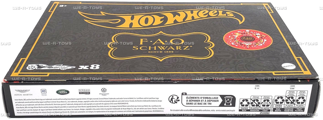 Hot Wheels FAO Schwarz 106th Anniversary 8 Car Set Vehicle 2022