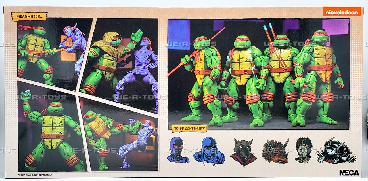 Eastman and Laird's TMNT Mirage Comics 4Pk Action Figure Set NECA