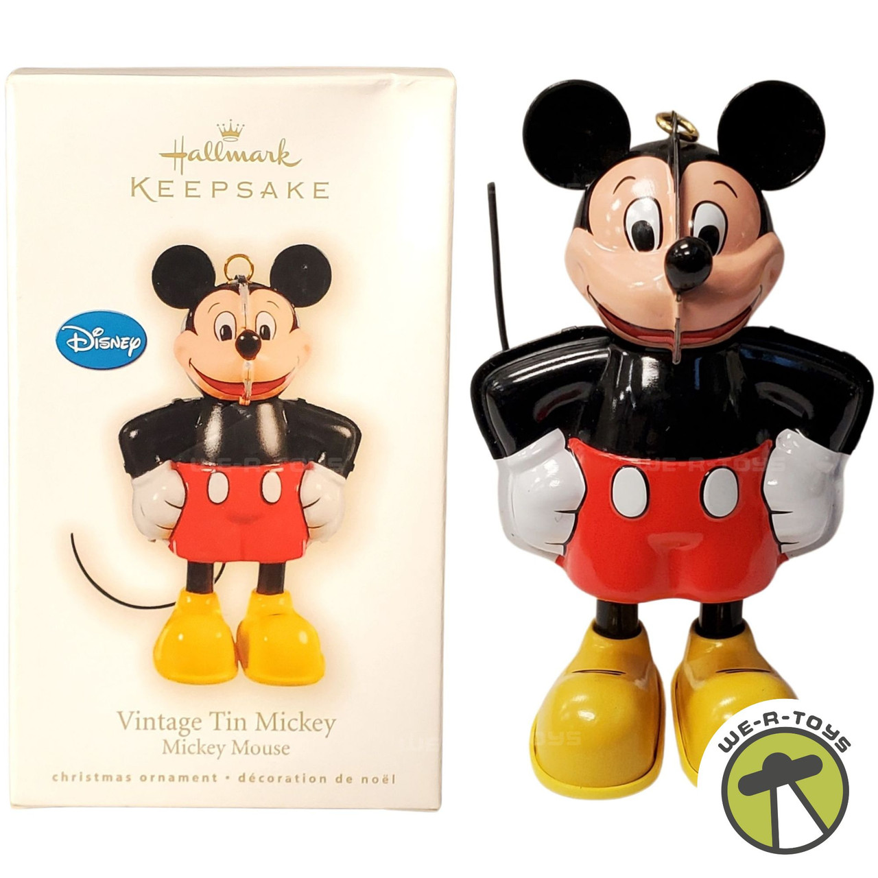 Disney Vintage Tin Mickey Ornament 2009 Hallmark Keepsake - We-R-Toys