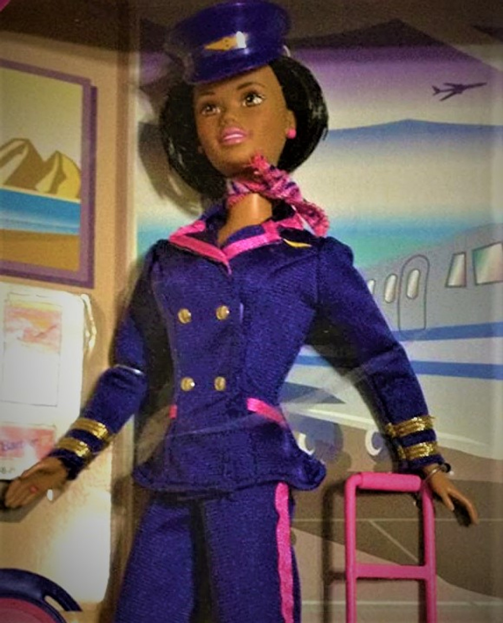 Pilot Barbie African American We Girls Can Do Anything Career Collection  1997